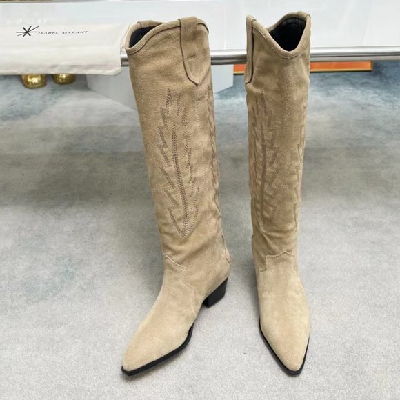 Isabel Marant Denzy  Suede pointed western boots - Picture 2 of 9